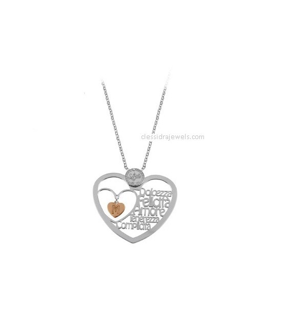 COLLANA CON NOME PERSONALIZZATO FAMILY - SILVER 4 CM