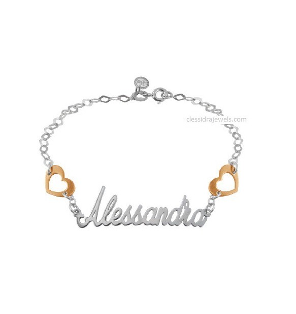 BRACCIALE PERSONALIZZATO CON NOME - NOMI SILVER 4 CM