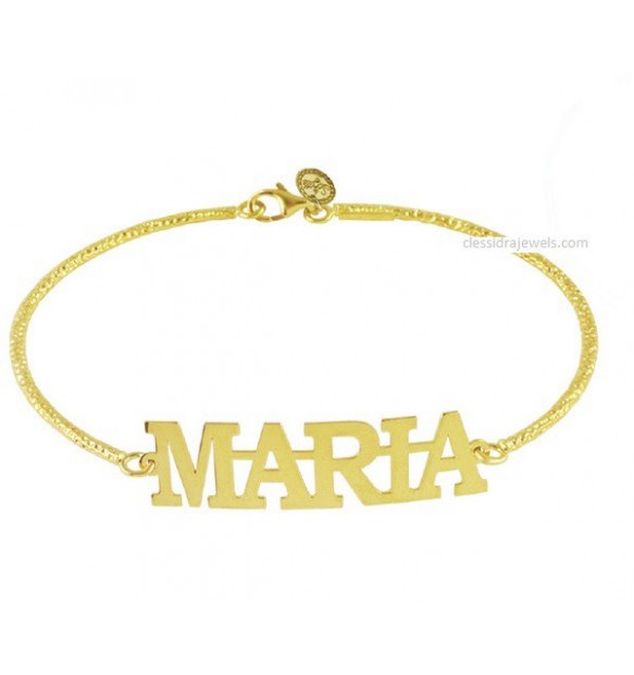 BRACCIALE CON NOME PERSONALIZZATO - NOME DORATO 3.5 CM