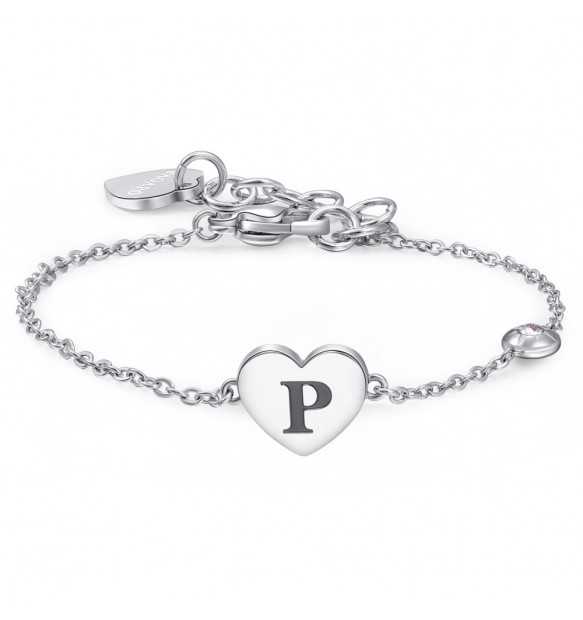 Bracciale Sagapo Click lettera P donna SCK133