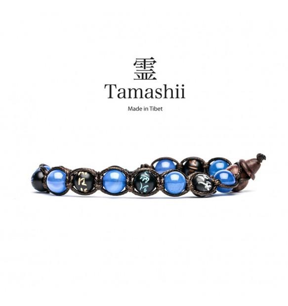 BRACCIALE TAMASHII MANTRA AGATA BLU BHS200-18