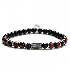Bracciale Gerba Stone 6 mm 246 RED AND BLACK