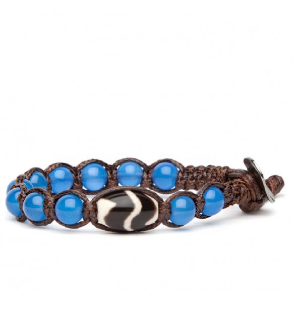 Bracciale Tamashii Shonu serenità agata blu bhs501-02-18