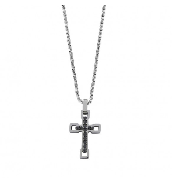 Collana Boccadamo Man croce AGR235N