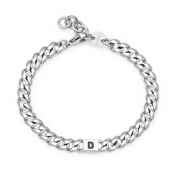 Bracciale Sagapo Monogram lettera D uomo SMG14