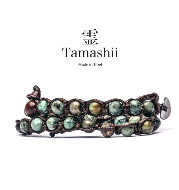 BRACCIALE TAMASHII LUNGO TURCHESE AFRICANO BHS600-75