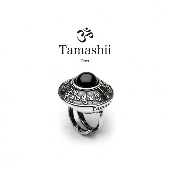 Anello Tamashii pan zvaa RHS904-01 argento e onice