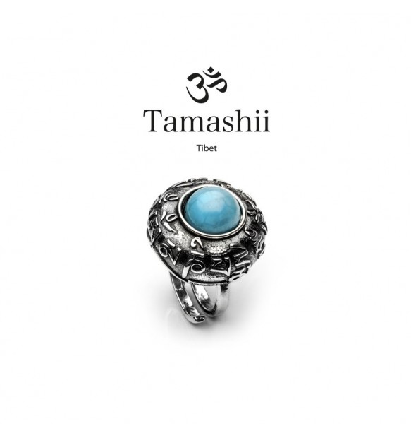Anello Tamashii rig zva RHS905-07 argento e turchese