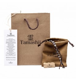 Anello Tamashii rig zva RHS905-14 argento e agata bianca
