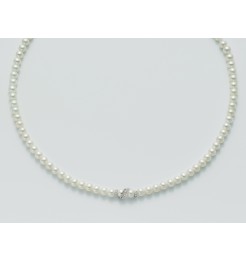 Collana di perle Yukiko con diamanti pcl3726y
