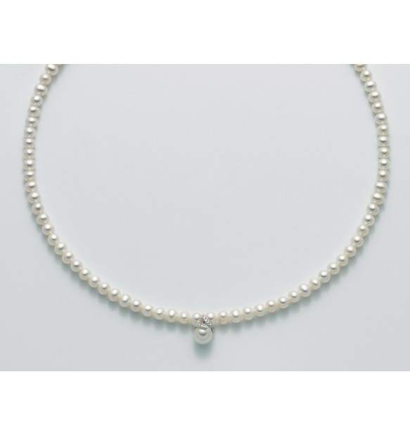 Collana di perle Yukiko con diamanti PCL5336Y