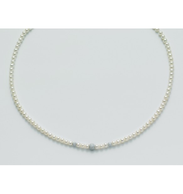 Collana di perle Yukiko in oro bianco pcl4533y