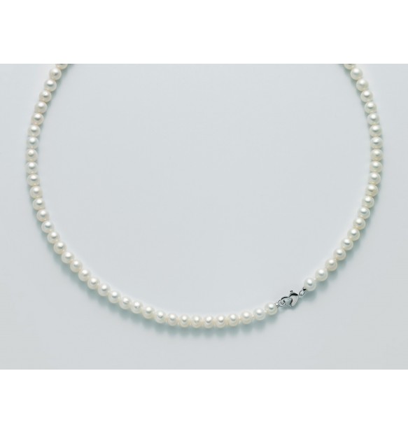 Collana di perle Yukiko in oro bianco pcl5267y