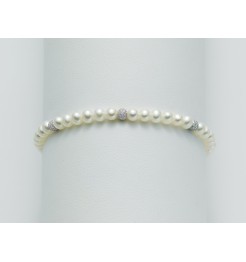 Bracciale di perle Yukiko in oro bianco PBR836BY