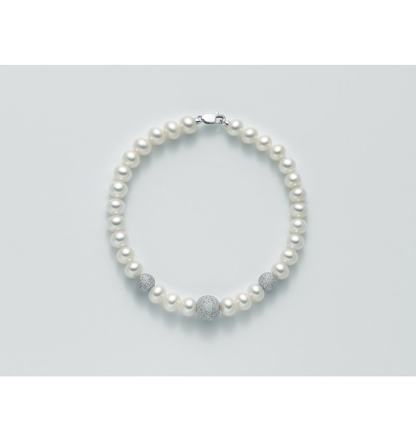 Bracciale di perle Yukiko in oro bianco PBR1948Y