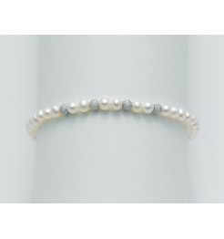 Bracciale di perle Yukiko in oro bianco PBR895Y