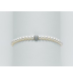 Bracciale di perle Yukiko in oro bianco PBR893Y