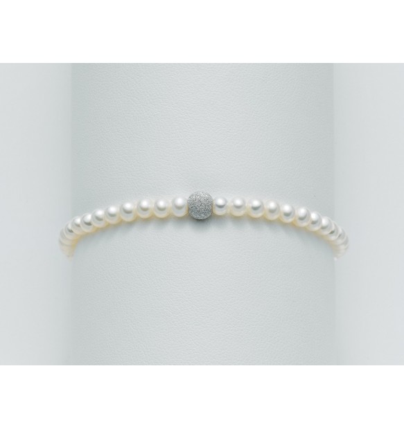 Bracciale di perle Yukiko in oro bianco PBR893Y