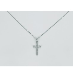 Collana Yukiko croce pendente con diamanti CLD3981Y