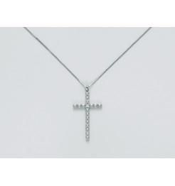 Collana Yukiko croce pendente con diamanti CLD3988Y