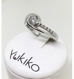 Anello Yukiko diamanti in oro bianco lid5118y040g7