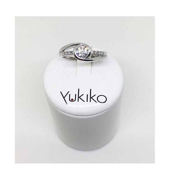 Anello Yukiko diamanti in oro bianco lid5118y040g7