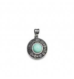 Collana Tamashii rig zva nhs1700-53 pendente argento e agata blu
