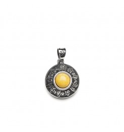 Collana Tamashii rig zva nhs1700-75 pendente argento e agata gialla