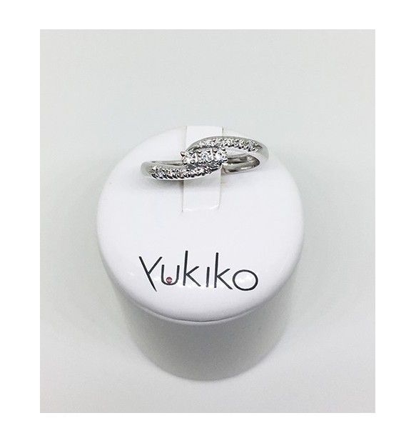 Anello Yukiko diamanti in oro bianco lid2371y012