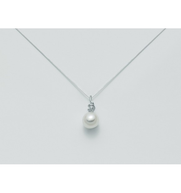 Collana Yukiko perla pendente con diamanti PCL1880YX