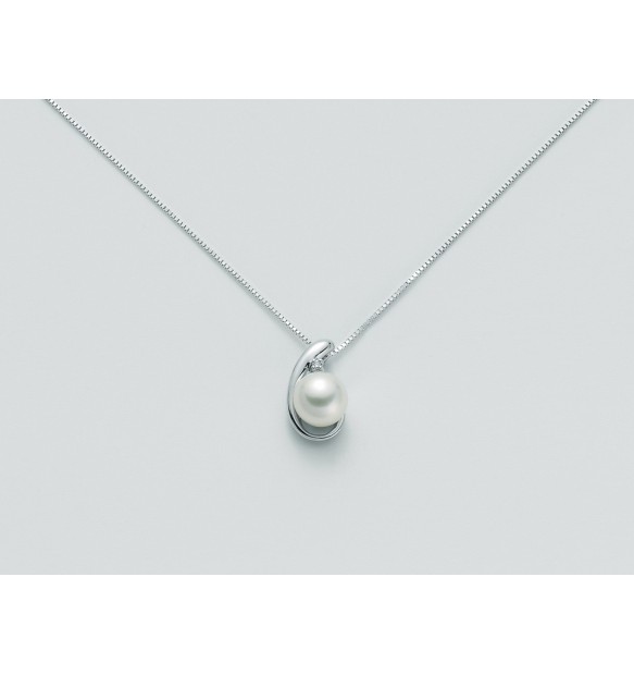 Collana Yukiko perla pendente con diamanti PCL1842YX