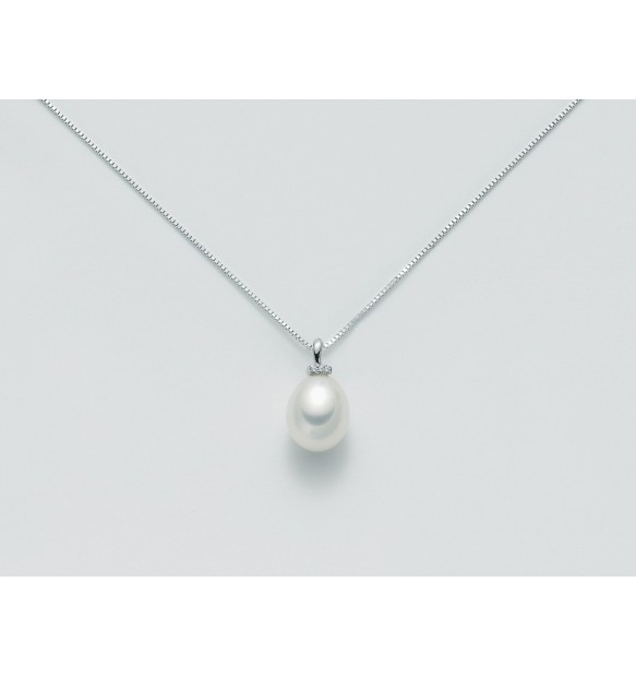 Collana Yukiko perla pendente con diamanti PCL3170YX