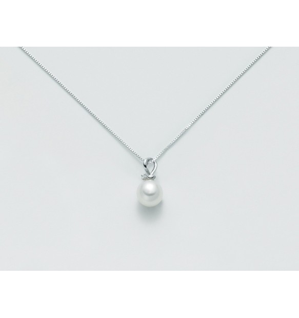 Collana Yukiko perla pendente con diamanti PCL3165YX