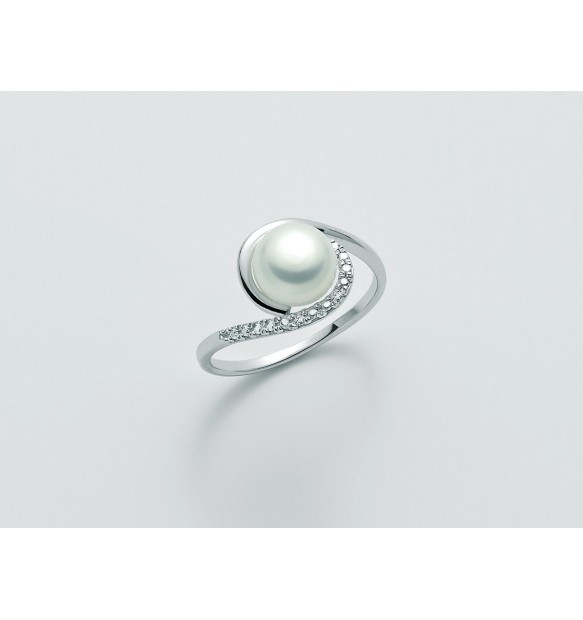 Anello Yukiko perla e diamanti PLI1549YX