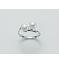 Anello perla Yukiko in oro bianco PLI947YX