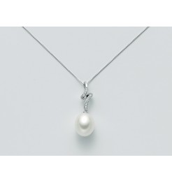 Collana Yukiko perla pendente con diamanti PCL4928Y