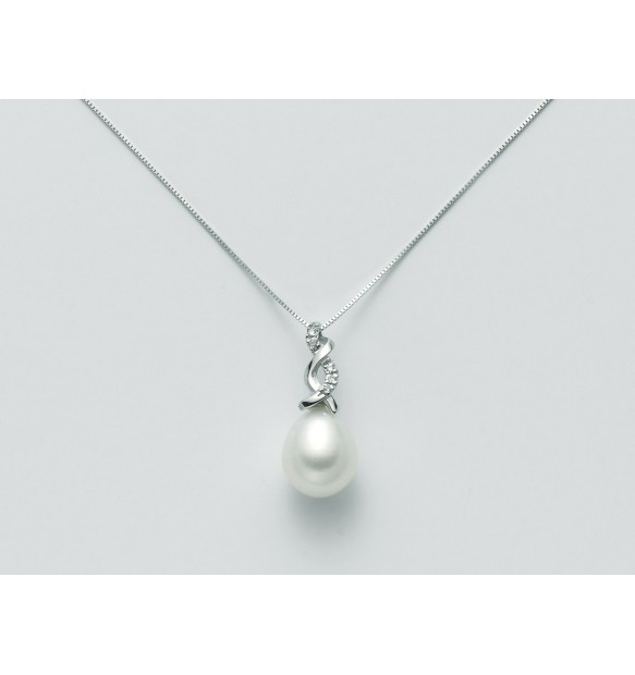 Collana Yukiko perla pendente con diamanti pcl3122y