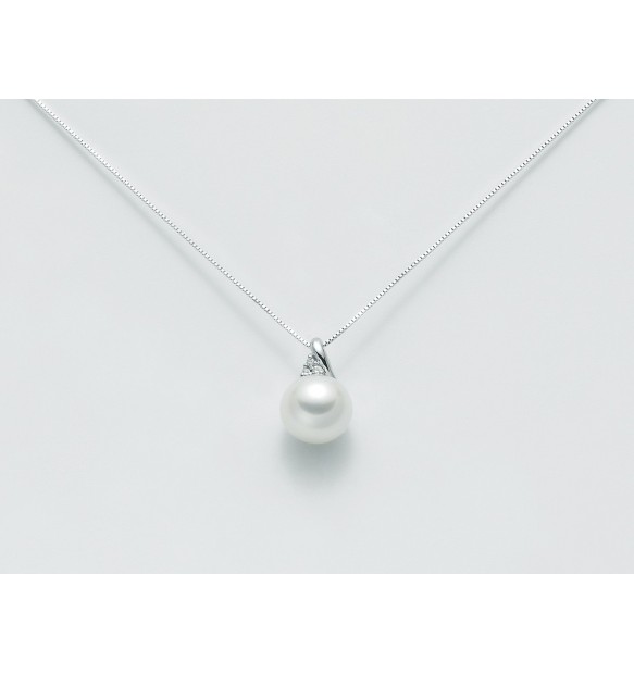 Collana Yukiko perla pendente con diamanti PCL3124Y