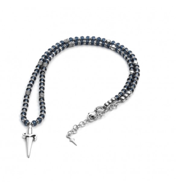 Collana Cesare Paciotti rosary blue JPCL1669V