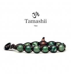 Bracciale Tamashii agata verde chiaro striata BHS900-87