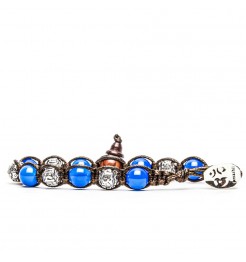 Bracciale Tamashii ruota della preghiera agata blu bhs900-18S