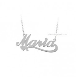 COLLANA CON NOME PERSONALIZZATO SILVER 4 CM