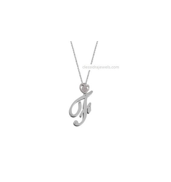 COLLANA CON INIZIALE PERSONALIZZATA - LETTERA SILVER 2 CM 