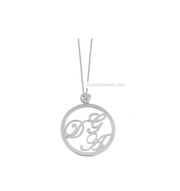 COLLANA CON INIZIALE PERSONALIZZATA - LETTERA SILVER 4 CM 